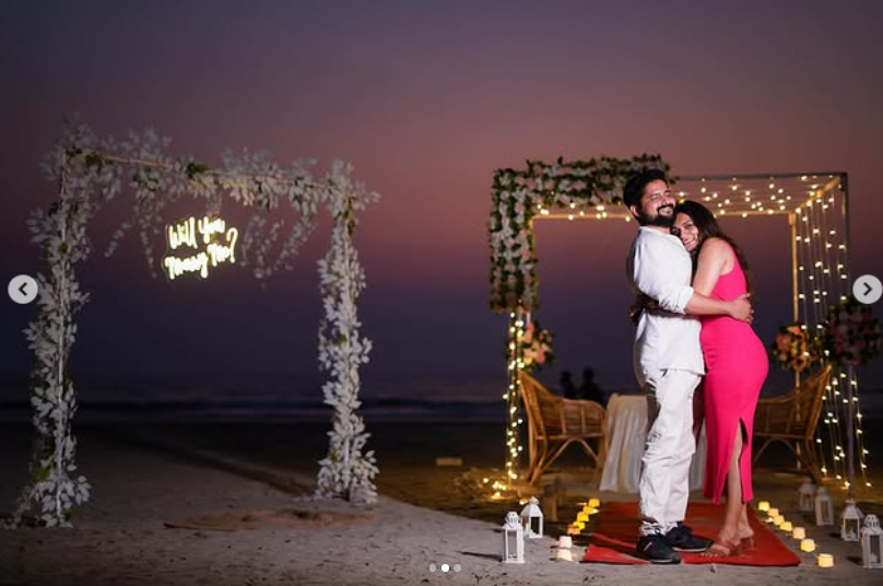 Goa beach proposal event