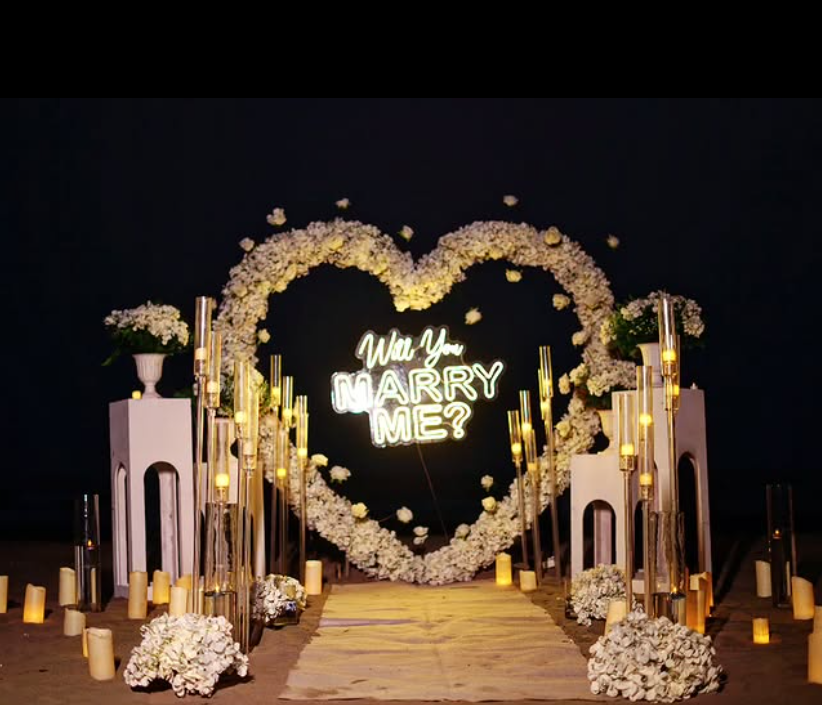 Goa beach proposal event