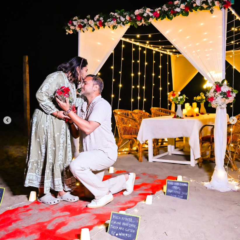 Goa beach proposal event