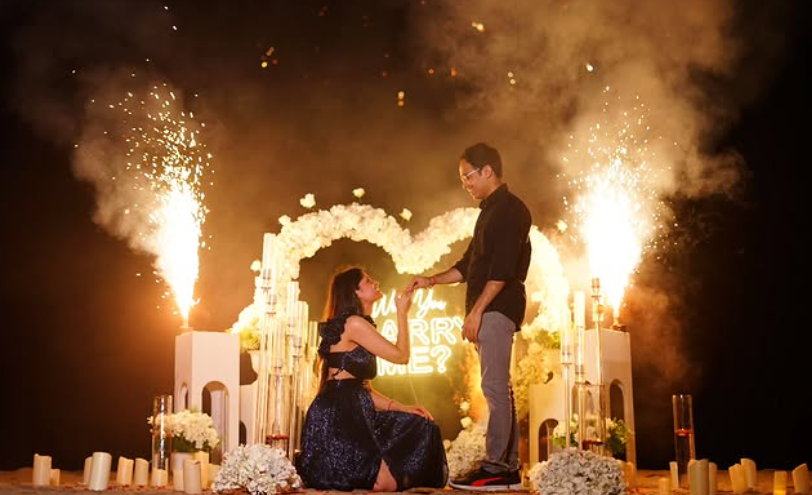 Goa beach proposal event